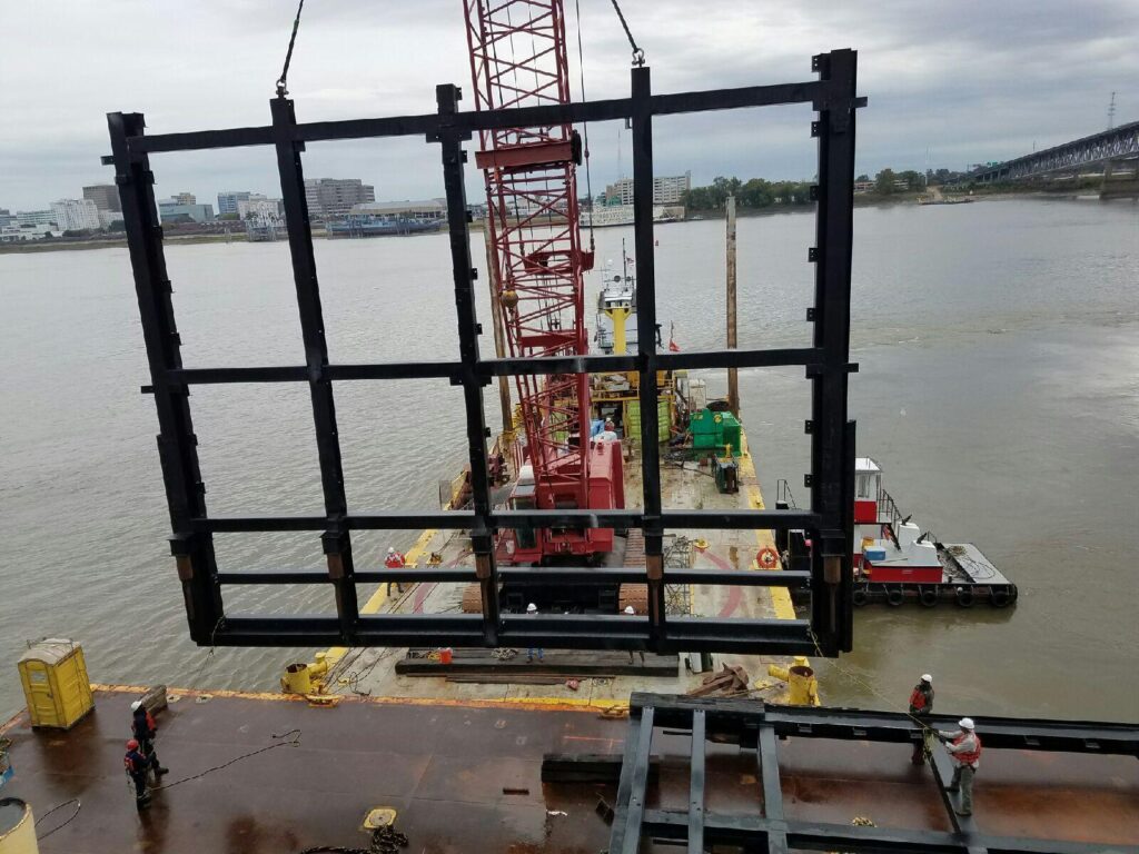 Job site photo of Cycle Construction's Dock Fender Improvements