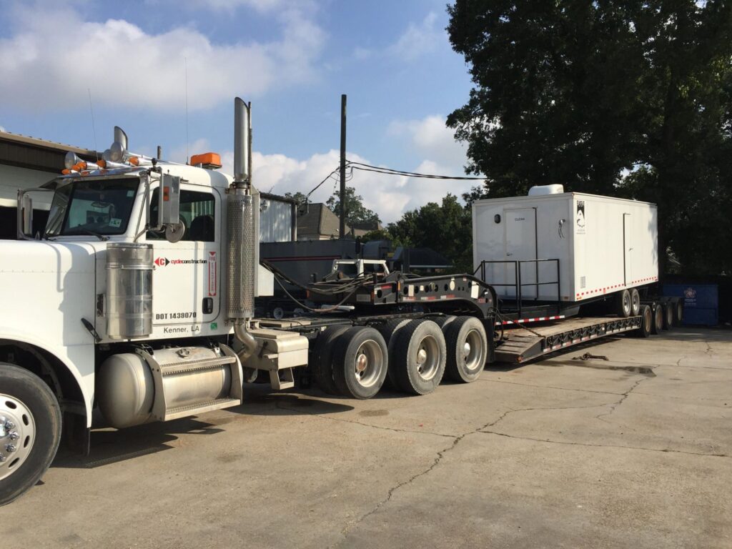 Photo of Cycle Construction's big truck for various disaster response missions