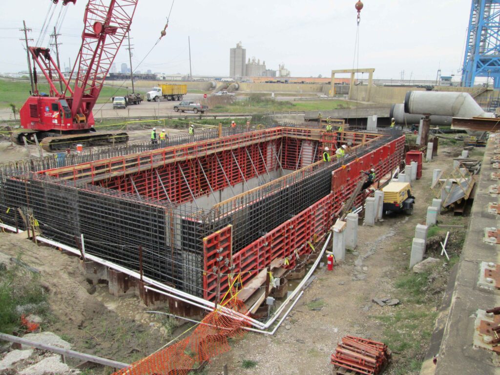 An aerial view of The Pump Station No. 5 in Orleans Parish, Louisiana