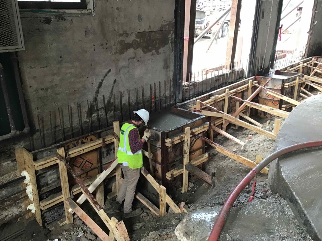 A footing repair on a pump station in New Orleans, Louisiana.
